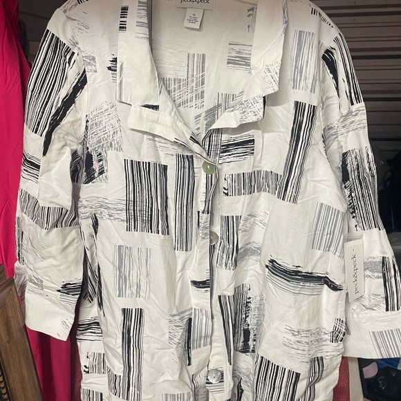 Women’s blouse XL Black and white - Picture 1 of 4